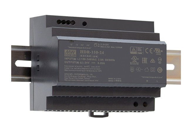 Блок живлення Mean Well на DIN-рейку 150W 24V IP20 (HDR-150-24)