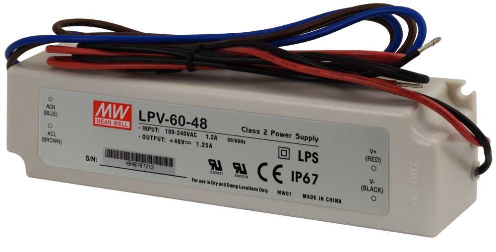 Блок живлення Mean Well 60W DC48V IP67 (LPV-60-48)