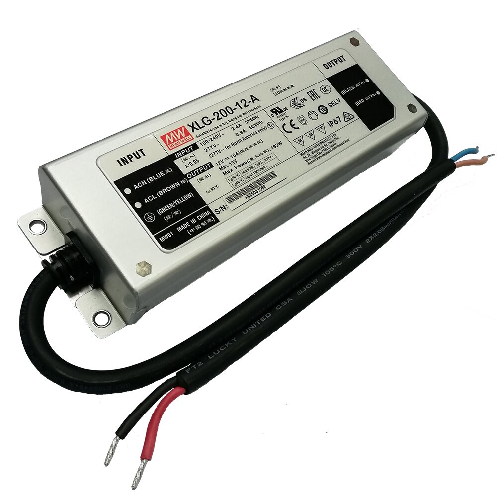 [10_926] Блок живлення Mean Well 192W DC12V IP67 (XLG-200-12-A)