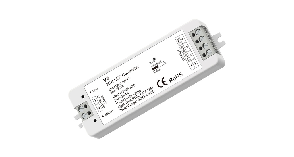 LED-контролер RGB DEYA 12-24VDC, 4A*3CH (V3)