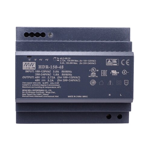 [10_1539] Блок живлення Mean Well на DIN-рейку 153.6W DC48V (HDR-150-48)