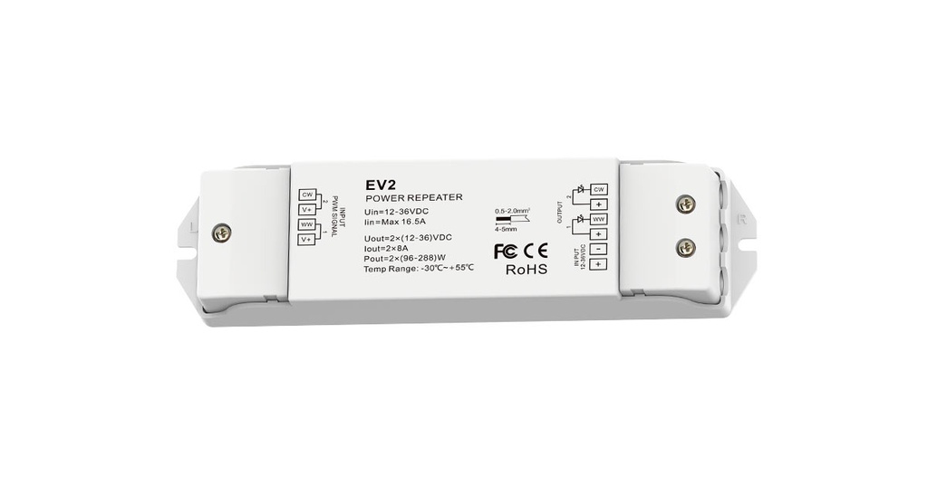 LED-повторювач DEYA 12-36VDC, 8A*2CH (EV2)