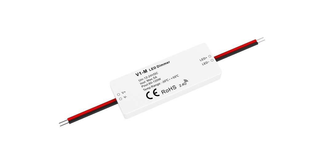 LED-контролер DEYA 12-24VDC, 5A*1CH (V1-M)