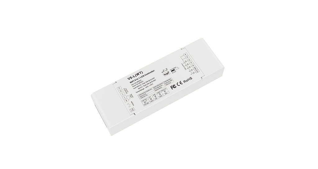 LED-контролер DEYA 12-48VDC, 6A*5CH, PUSH-DIM (V5-L(WT))