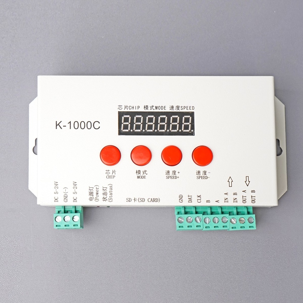 [10_2435] LED-контролер COLORS RGB K-1000C 5-24VDC,1CH*1024(SPI)/1CH*512(DMX)(K-1000C)
