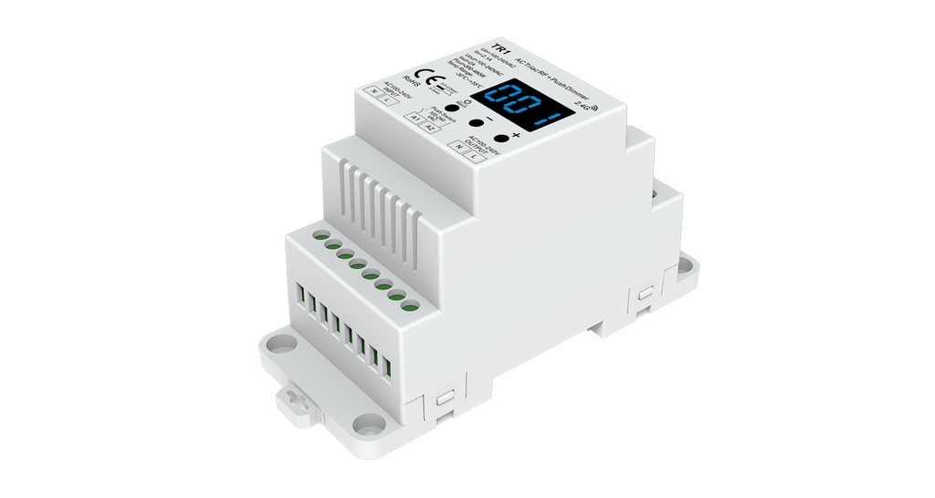 [10_2556] Димер DEYA RF+Push AC 100-240VAC, 1CH*2A, 200-480W (TR1(White))