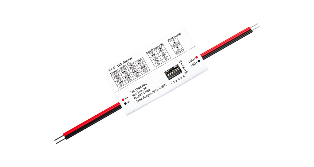 LED-контролер DEYA 12-24VDC, 6A*1CH (V1-D)