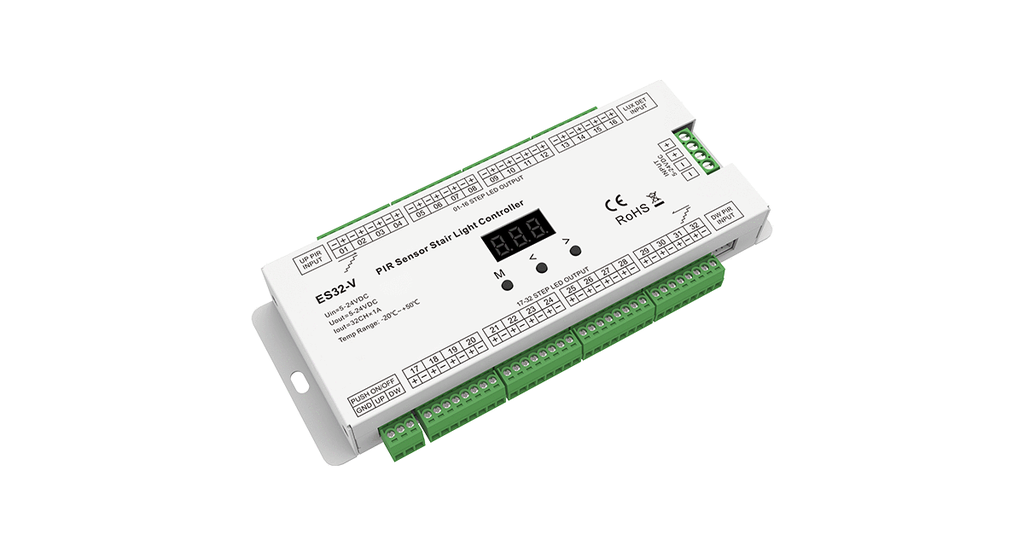 LED-контролер DEYA для сходів з датчиком PIR 5-24VDC, 1A*32CH (ES32-V)