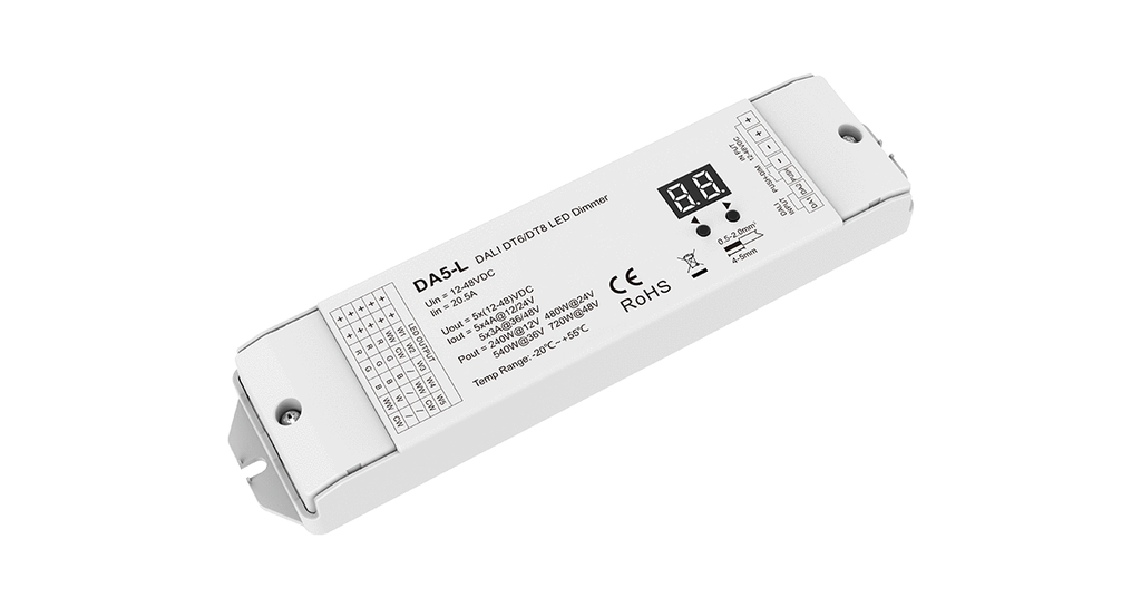 [10_2694] LED-димер DEYA 12-48VDC, 4A*5CH DT6/DT8 (DA5-L)
