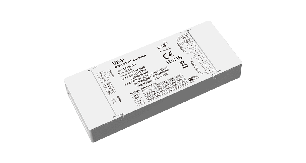 LED-контролер DEYA RF Single or Dual Color 12-48VDC, 7A*2CH (V2-P)