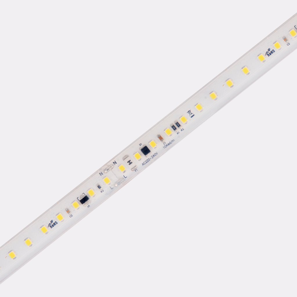 [10_2783] LED стрічка COLORS 104-2835-220V-IP65 10.6W 1100Lm 5700K 20м (H8104-230V-12mm-IP65-W)