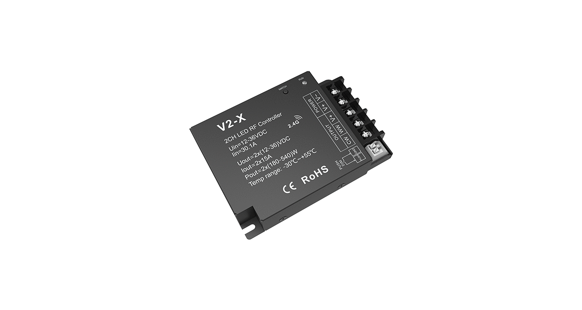 LED-контролер DEYA 12-36VDC, 15A*2CH (V2-X)