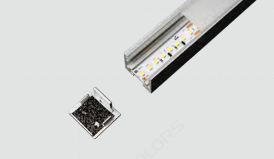 [10_2824] LED-профіль врізний COLORS 2,5 метра (LS1010_2,5(black))