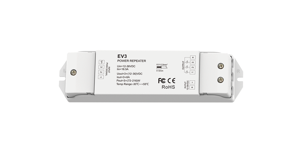 LED-повторювач DEYA 12-36VDC, 6A*3CH (EV3)