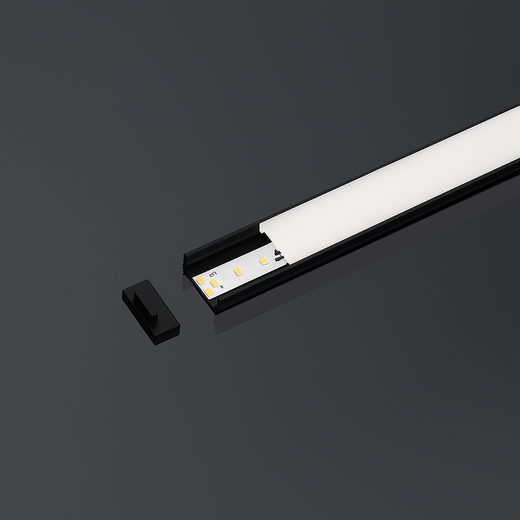 LED-профіль COLORS накладний, 2,5 метра (BS1607_2,5(black))