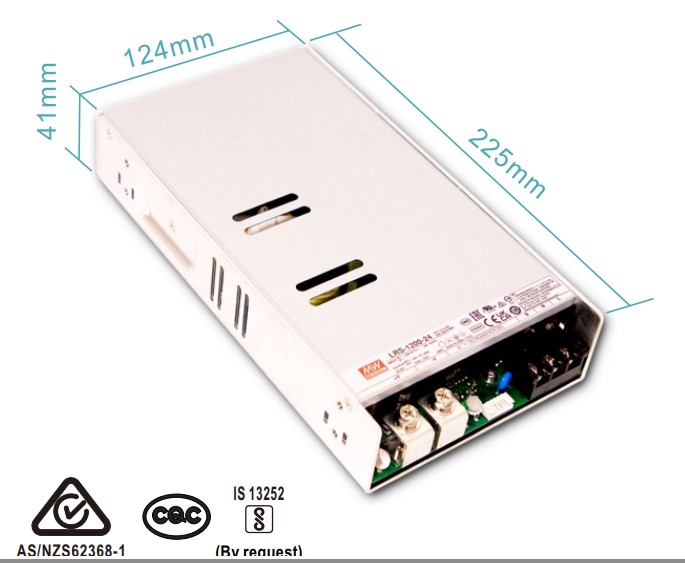 Блок живлення Mean Well 1200W DC24V IP20 (LRS-1200-24)
