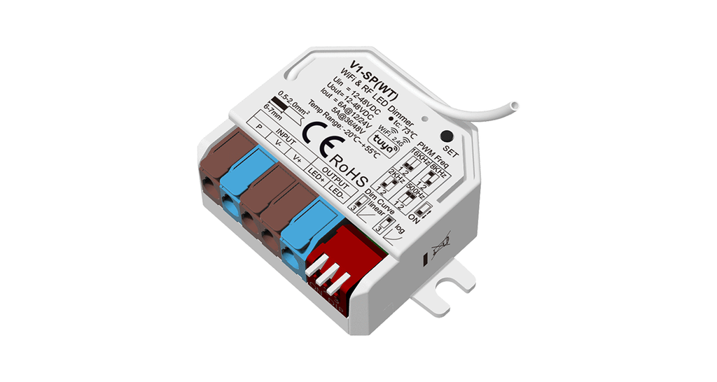 LED-контролер DEYA 12-48 VDC, 6A*1CH, WiFi & RF CV для Tuya App (V1-SP(WT))