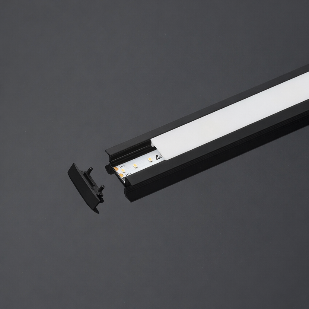 LED-профіль врізний анодований чорний COLORS 2,5 метра (LE2507_2,5(black))
