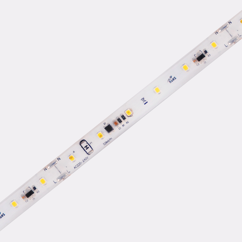 [10_1431] LED стрічка COLORS 52-2835-230V-IP65 5.3W 530Lm 4000K 50м (H852-230V-12mm-NW)