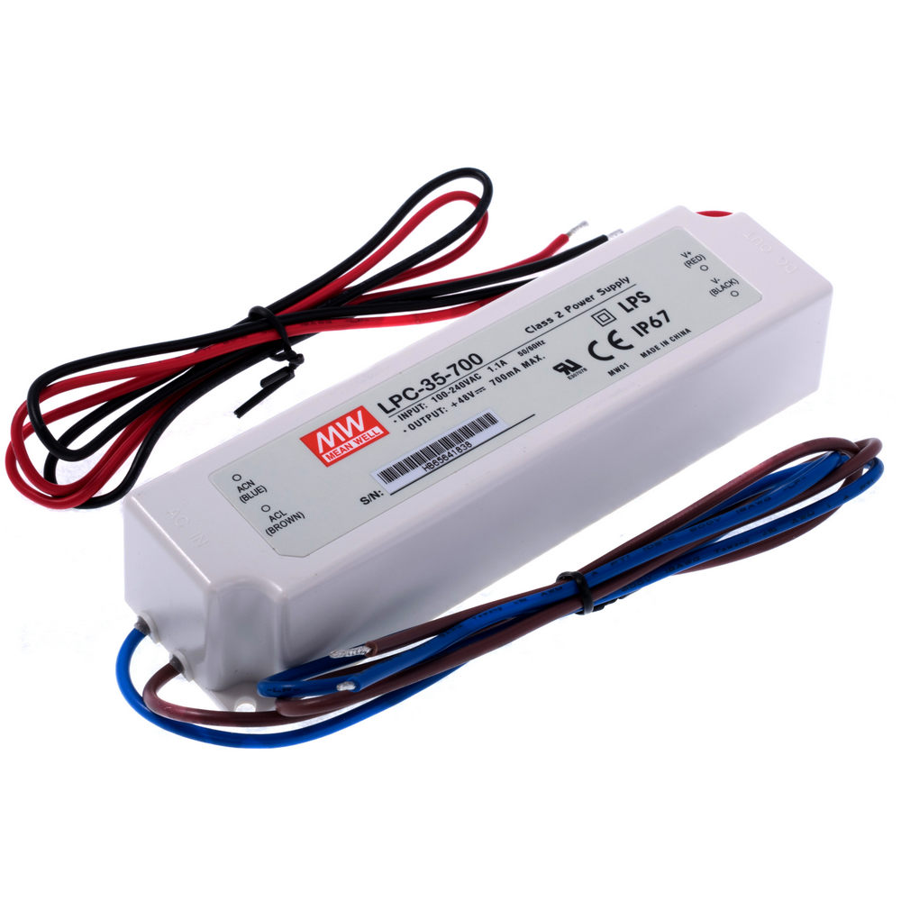 [10_1817] Блок живлення Mean Well 33.6W 700мА IP67 (LPC-35-700)