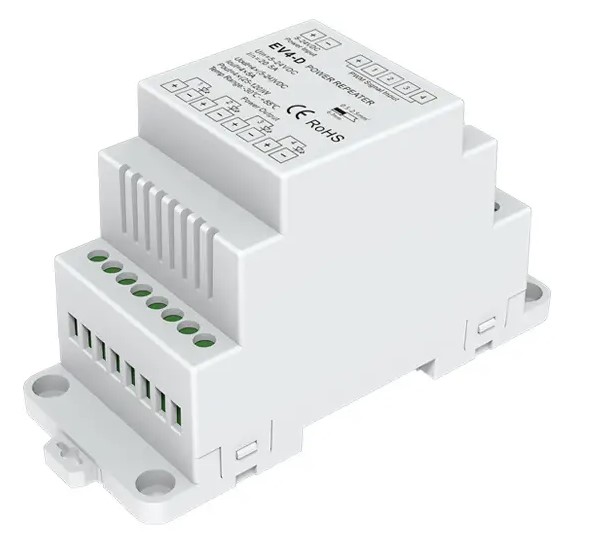 LED-повторювач DEYA на DIN-рейку 12-24VDC, 5A*4CH (EV4-D(White))