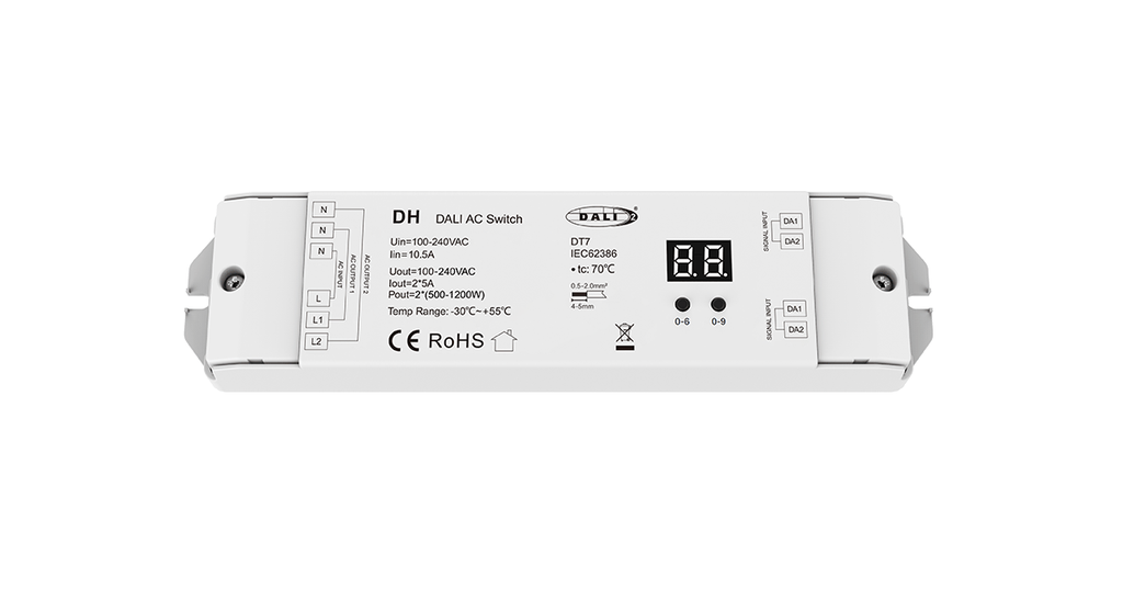 Релейний модуль вимикач DALI Switch DH  5А*2CH 100-240VAC (DH)