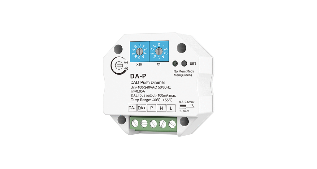 Димер DEYA 100-240VAC, 16VDC, 100mA, DALI Push (DA-P)