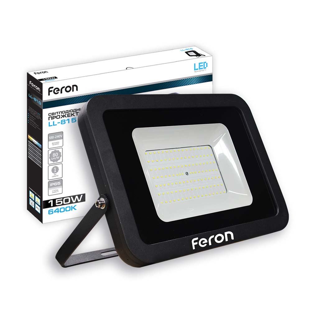[6464] Світлодіодний прожектор Feron LL-815 150Вт 6400K чорний
