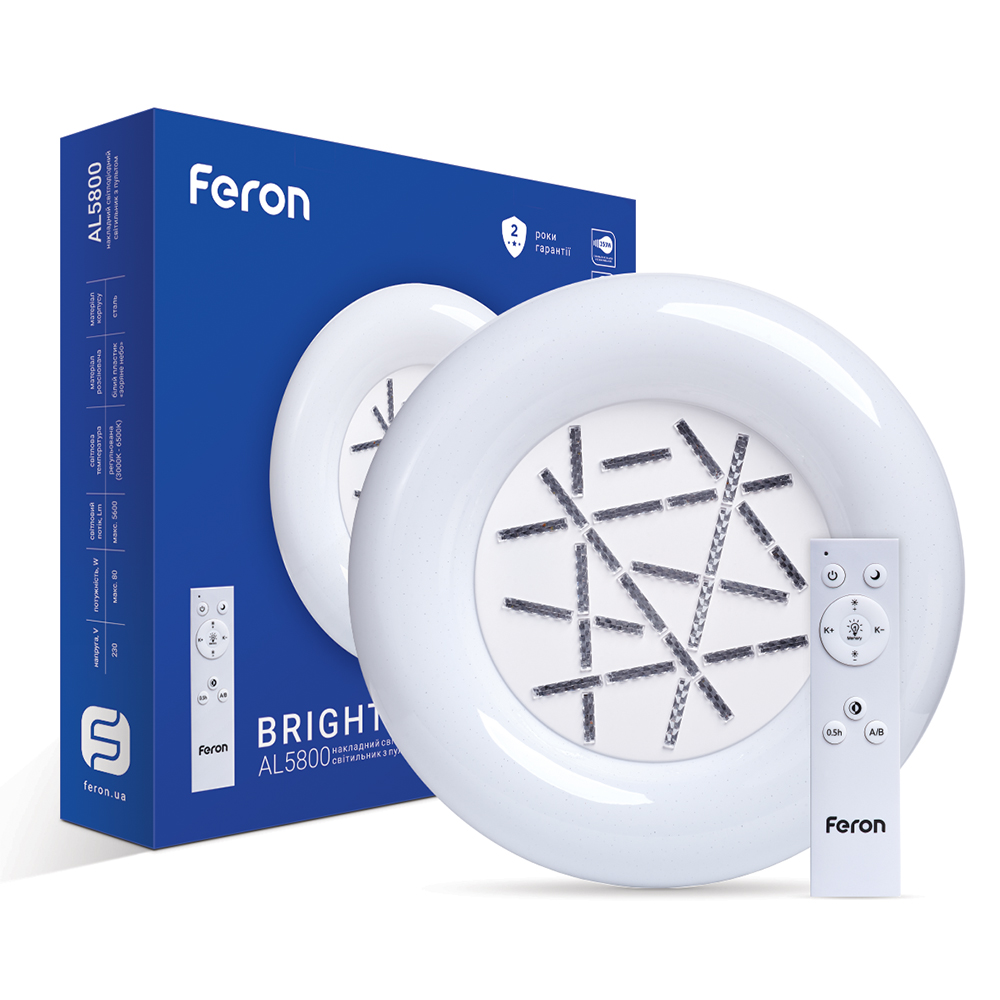 [6876] Світлодіодній накладний світильник Feron AL5800 BRIGHT 80Вт