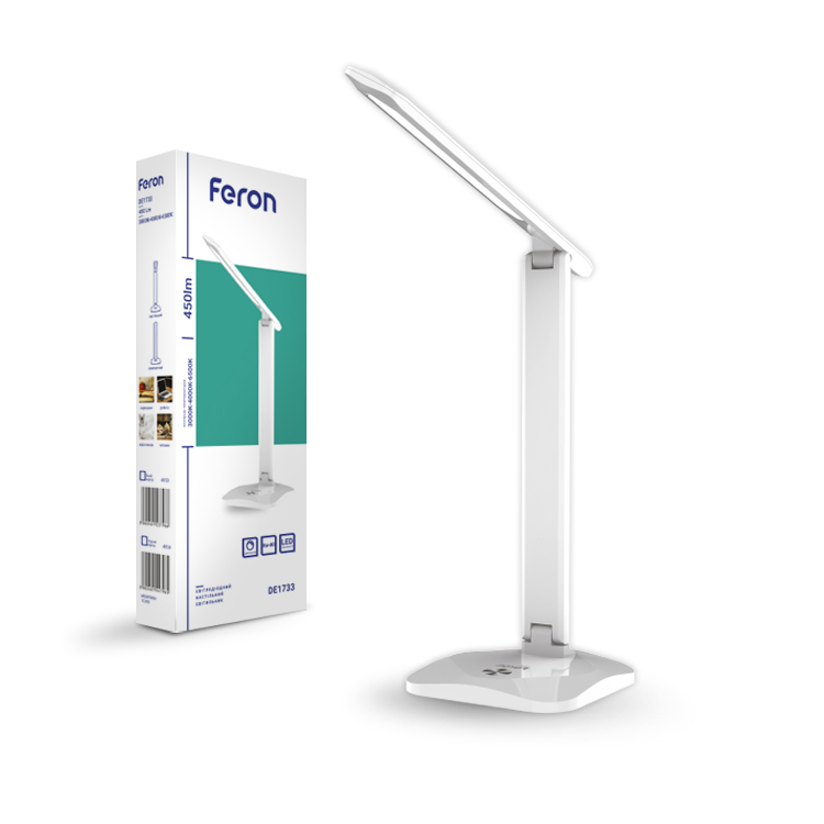 [7122] Настільний світлодіодний світильник Feron DE1733 9Вт білий