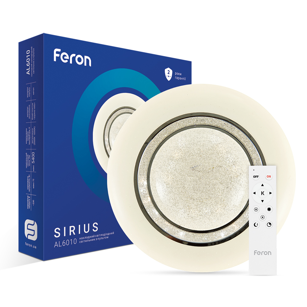 [7253] Світлодіодній накладний світильник Feron AL6010 SIRIUS 72Вт