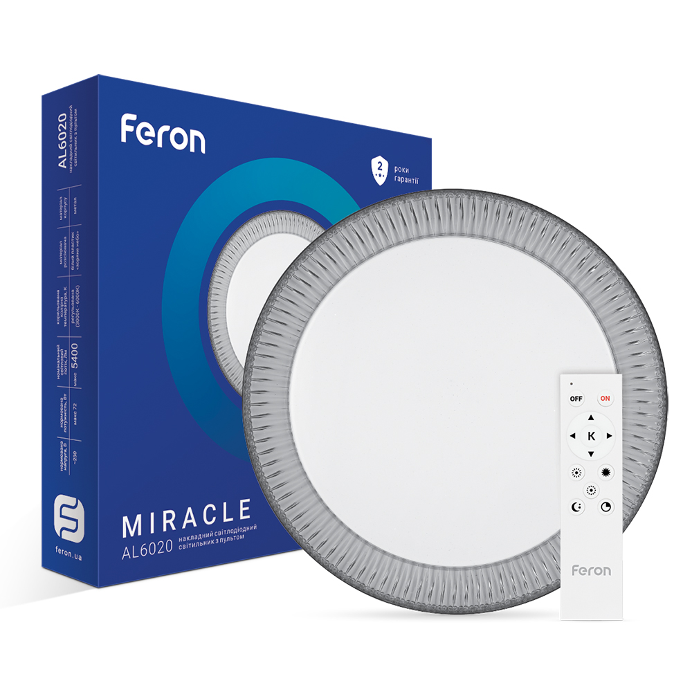 [7254] Світлодіодній накладний світильник Feron AL6020 MIRACLE 72Вт