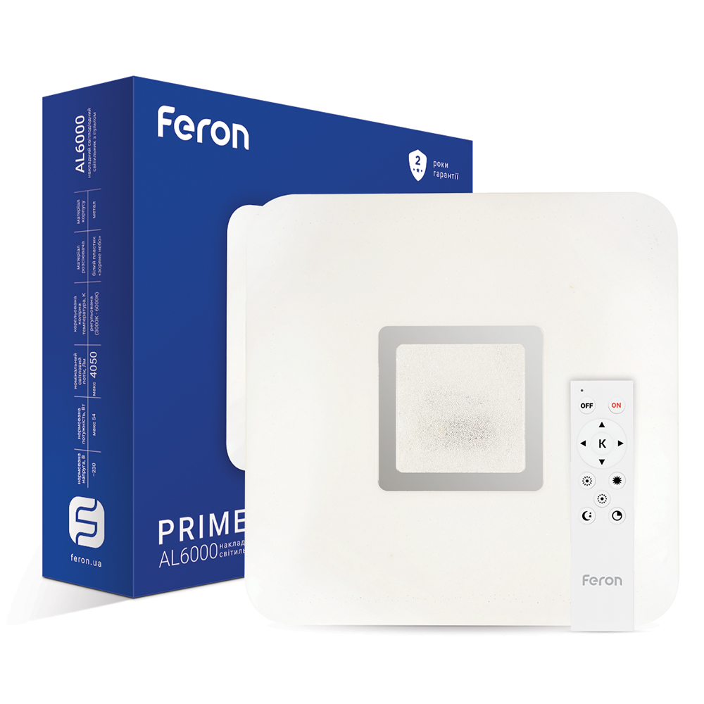 [7252] Світлодіодній накладний світильник Feron AL6000 PRIME 54Вт
