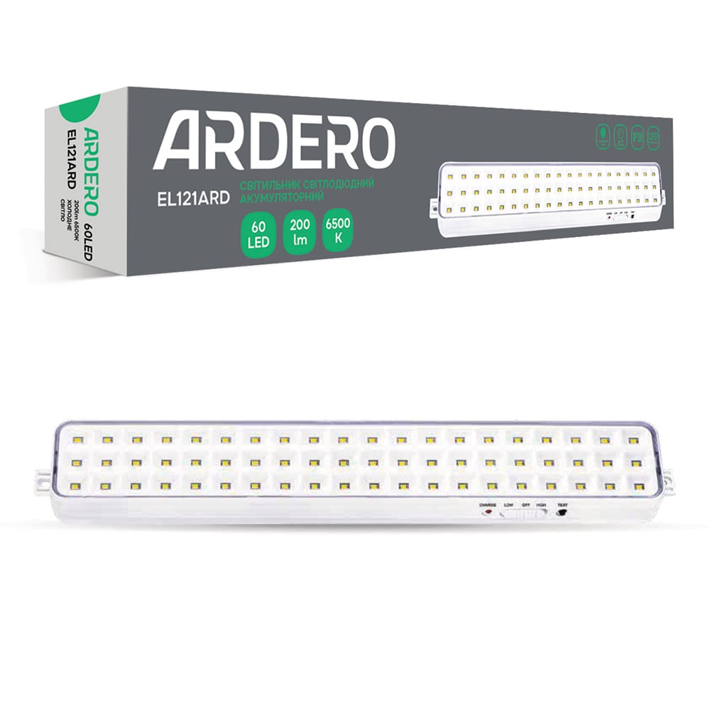 [8024] Акумуляторний світильник Ardero EL121ARD 4Вт 6500K