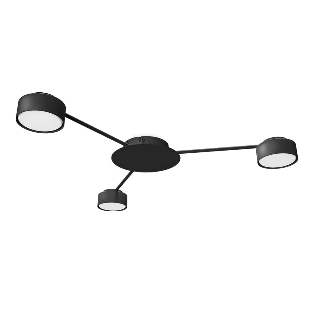 [8308] Накладний світильник Ledcoin ML471-3 під лампу чорний