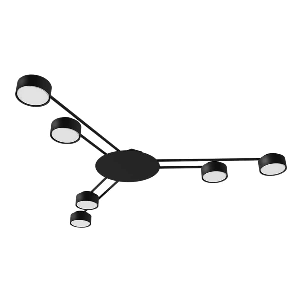 [8312] Накладний світильник Ledcoin ML472-6 під лампу чорний