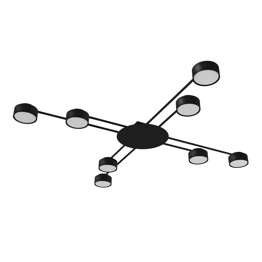 [8314] Накладний світильник Ledcoin ML472-8 під лампу чорний