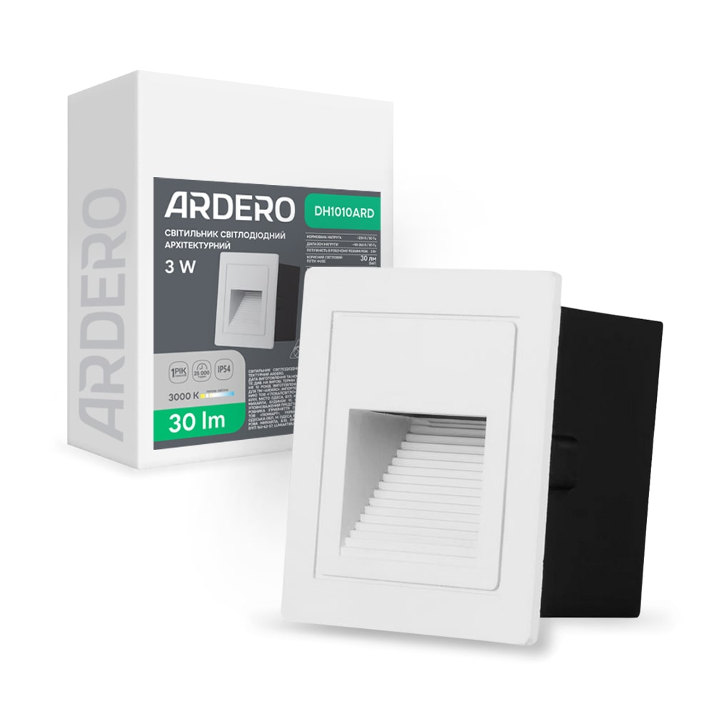 [8578] Архітектурний світлодіодний накладний світильник Ardero DH1010ARD LEVEL 3Вт 3000K білий