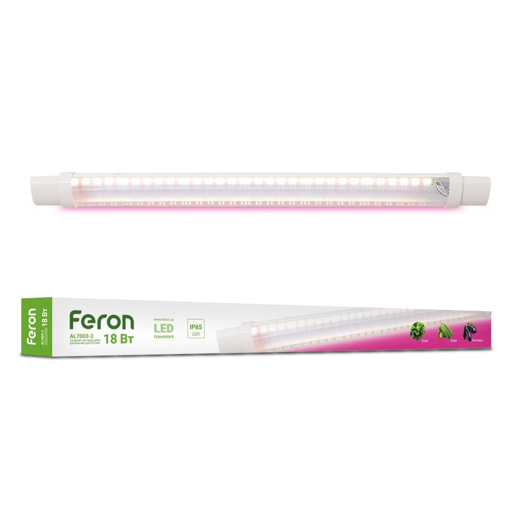 [8855] Світлодіодний лінійний світильник Feron AL7003-2 18Вт фіто