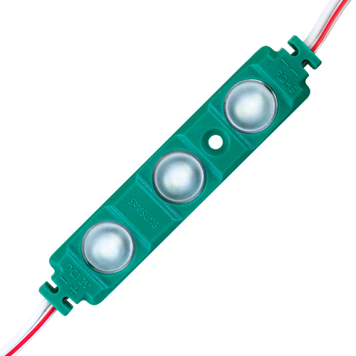 [3_2522] Світлодіодний модуль BRT XG193 5630-3 led W 1,5W GREEN, 12В, IP65 зелений з лінзою напівсфера