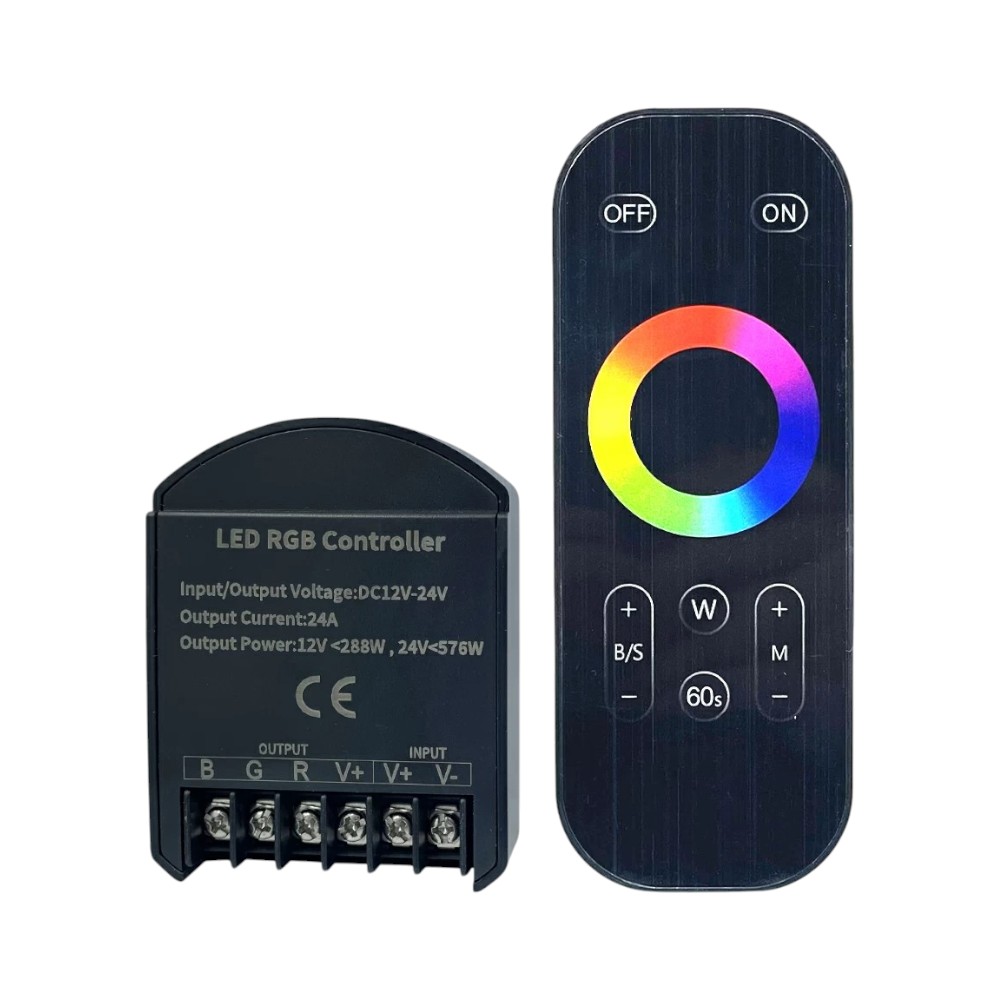[3_3110] Контроллер RGB OEM C-24-RF8-T-B (8A*3кан) чорний