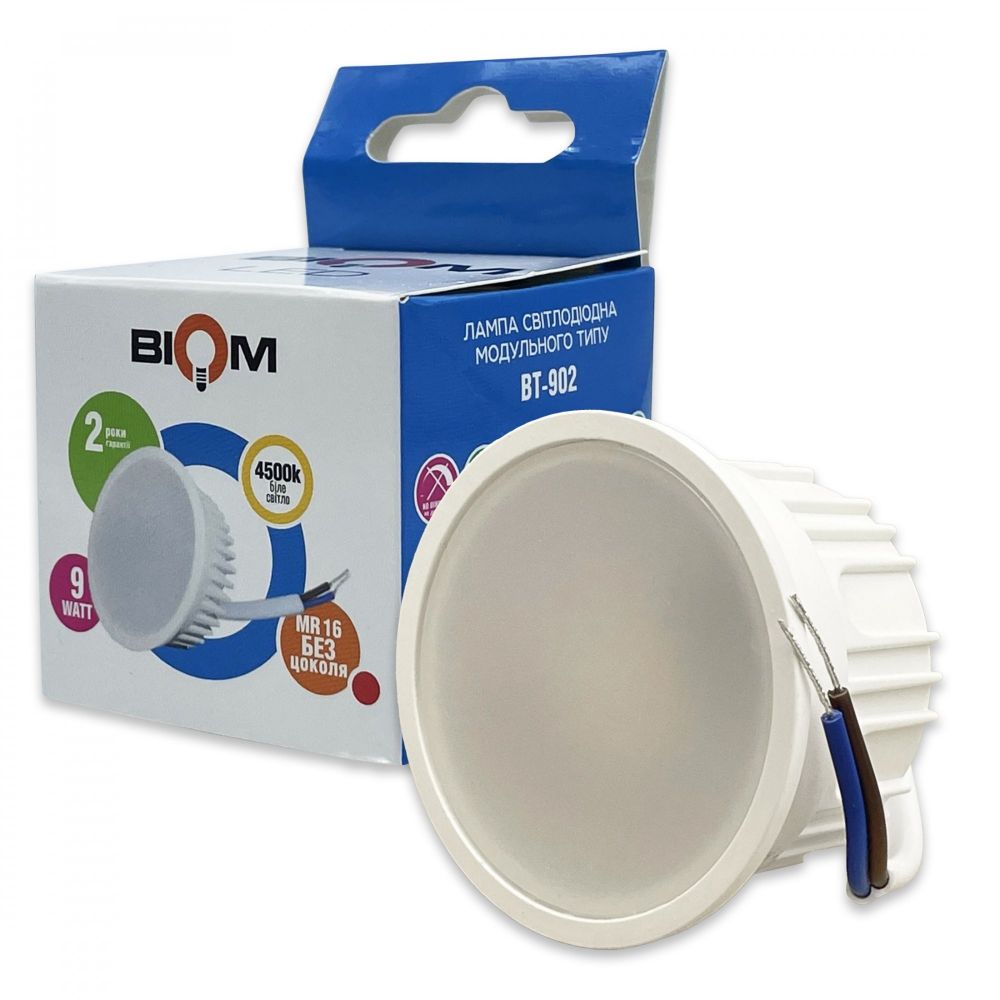 [3_3151] Свiтлодiодна лампа Biom BT-902 MR16 9W модуль 4500К матовий 120