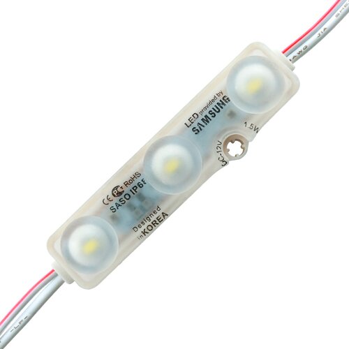 [3_2404] Світлодіодний модуль BRT XG28 5630-3 led W 1,5W Samsung 6500K, 12В, IP68 білий