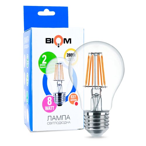[3_2463] Свiтлодiодна лампа Biom FL-311 A60 8W E27 2800K