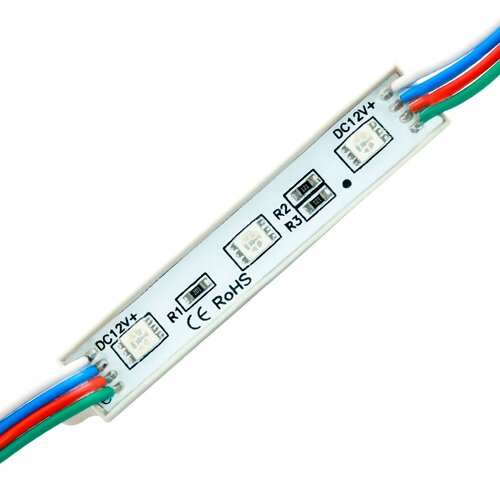 [3_2475] Світлодіодний модуль BRT 5050-3 led W 0.72W RGB, 12В, IP65 silicone