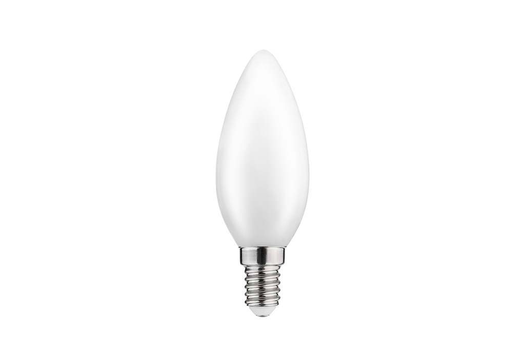 [6_18759] Лампа GTV LED 4W Молочний Filament C35, 3000K, E14 (LD-C35FL4M-30)