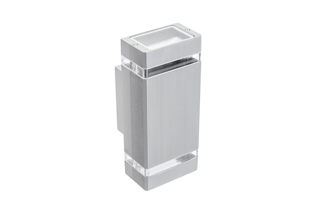 [6_18853] Світильник фасадний GTV NESSA подвійний, GU10, MAX.50W, IP54, сірий