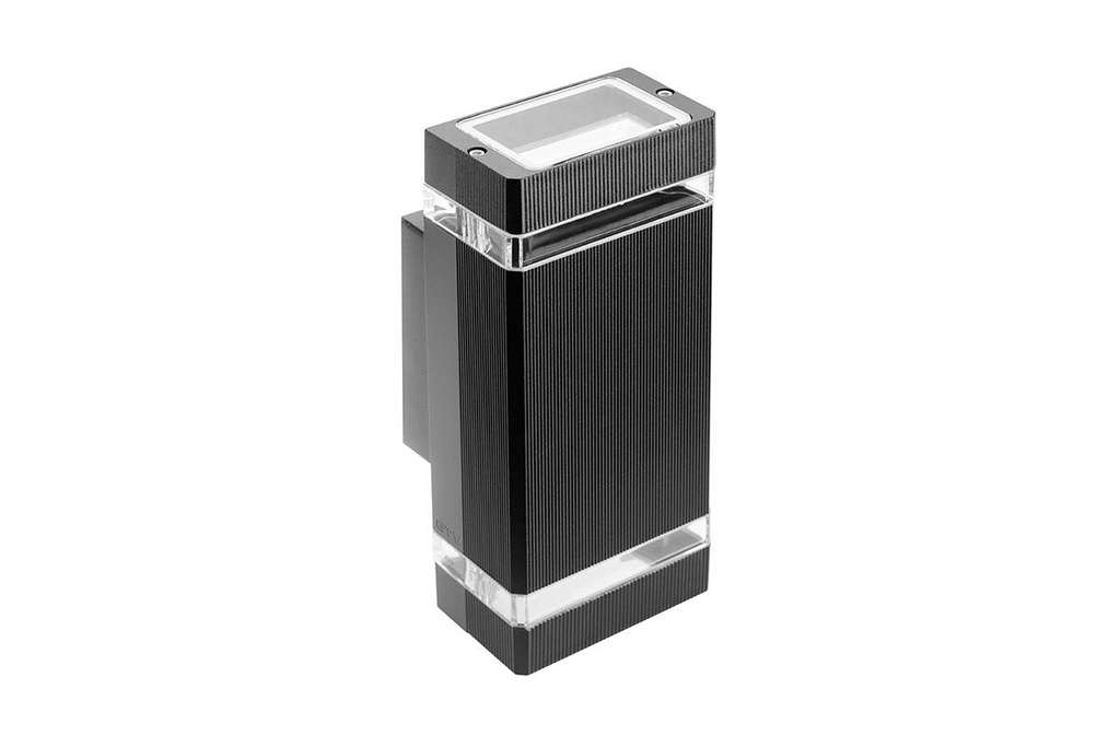 [6_18854] Світильник фасадний GTV NESSA подвійний, GU10, MAX.50W, IP54, чорний