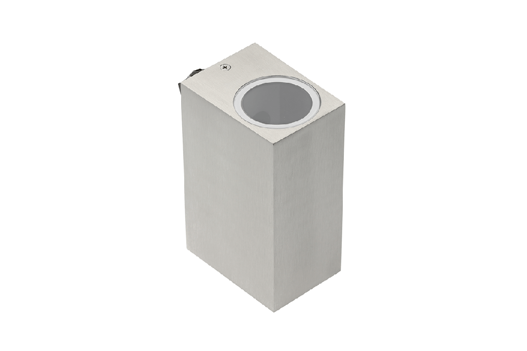 Світильник настінний GTV TIAGO (подвійний), max.2x35W, GU10, IP54, сірий, квадрат