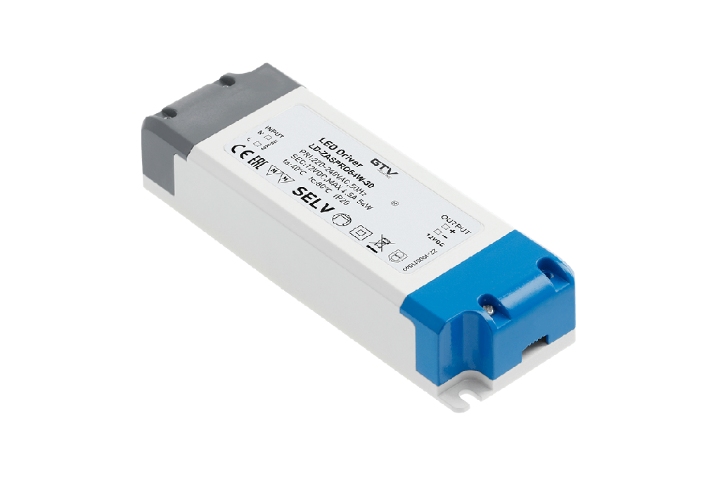 [6_20037] Блок живлення GTV LED PRO 12V, 54W, 220-240VAC, IP20, 155x53x30мм